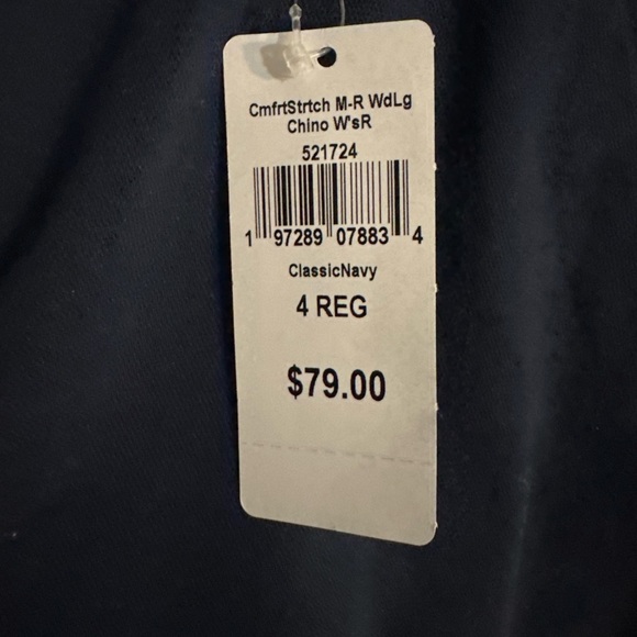 LL BEAN Women's Comfort Stretch Pants, Mid-Rise Wide-Leg Chino size 4 - Picture 2 of 3